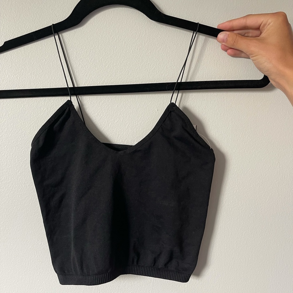 Black Skinny strap seamless bra